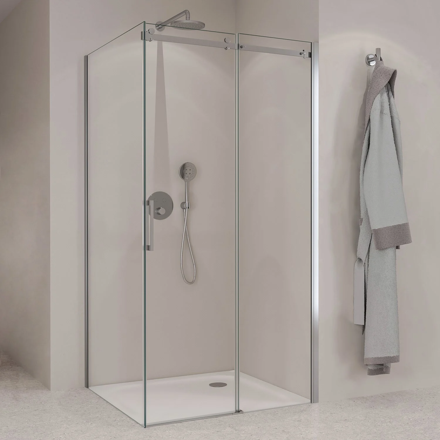 Sturotec 3070 Schiebetür 140 x 200 cm zur Kombination mit Seitenwand mit Nano-Beschichtung