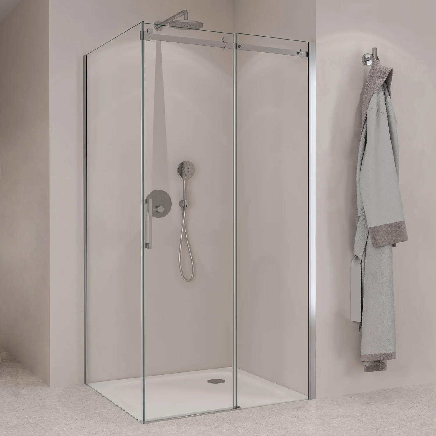 Sturotec 3070 Seitenwand 80 x 200 cm mit Nano-Beschichtung zur Kombination mit einer Schiebetüre