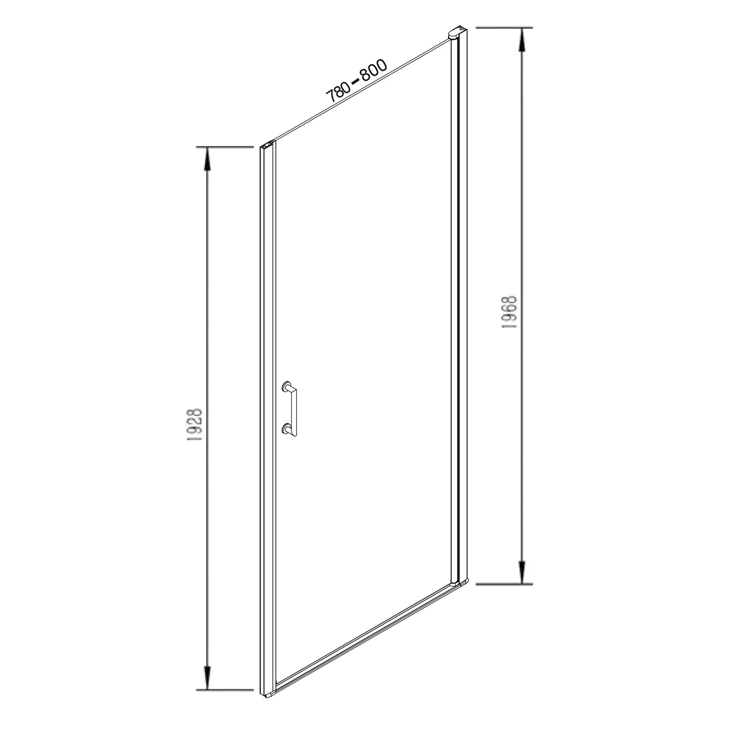 Sturotec 5070 Drehtür für Nische 80 x 195 cm mit Nano-Beschichtung Bild 4