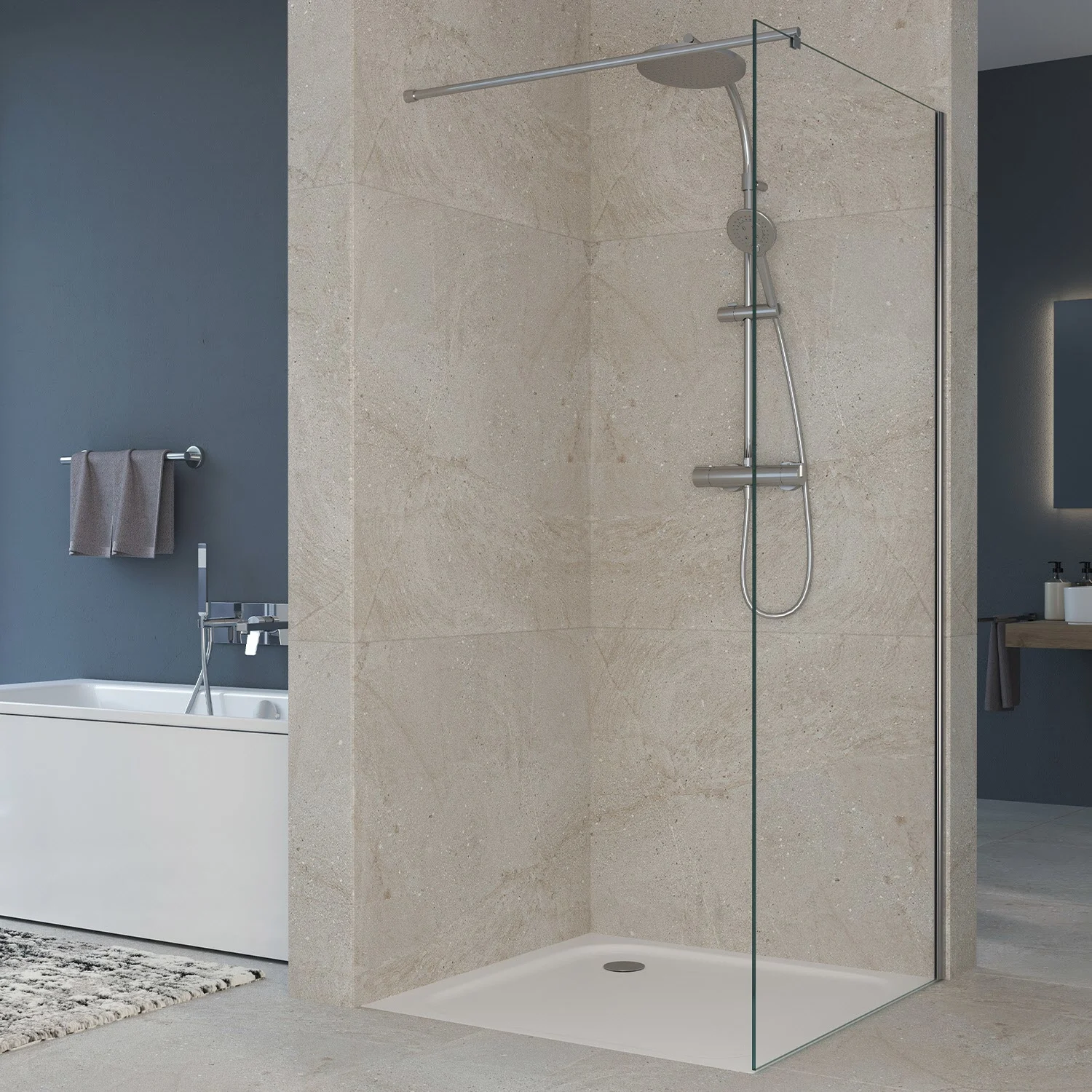 Sturotec 5070 Seitenwand 90 x 195 cm mit Nano-Beschichtung