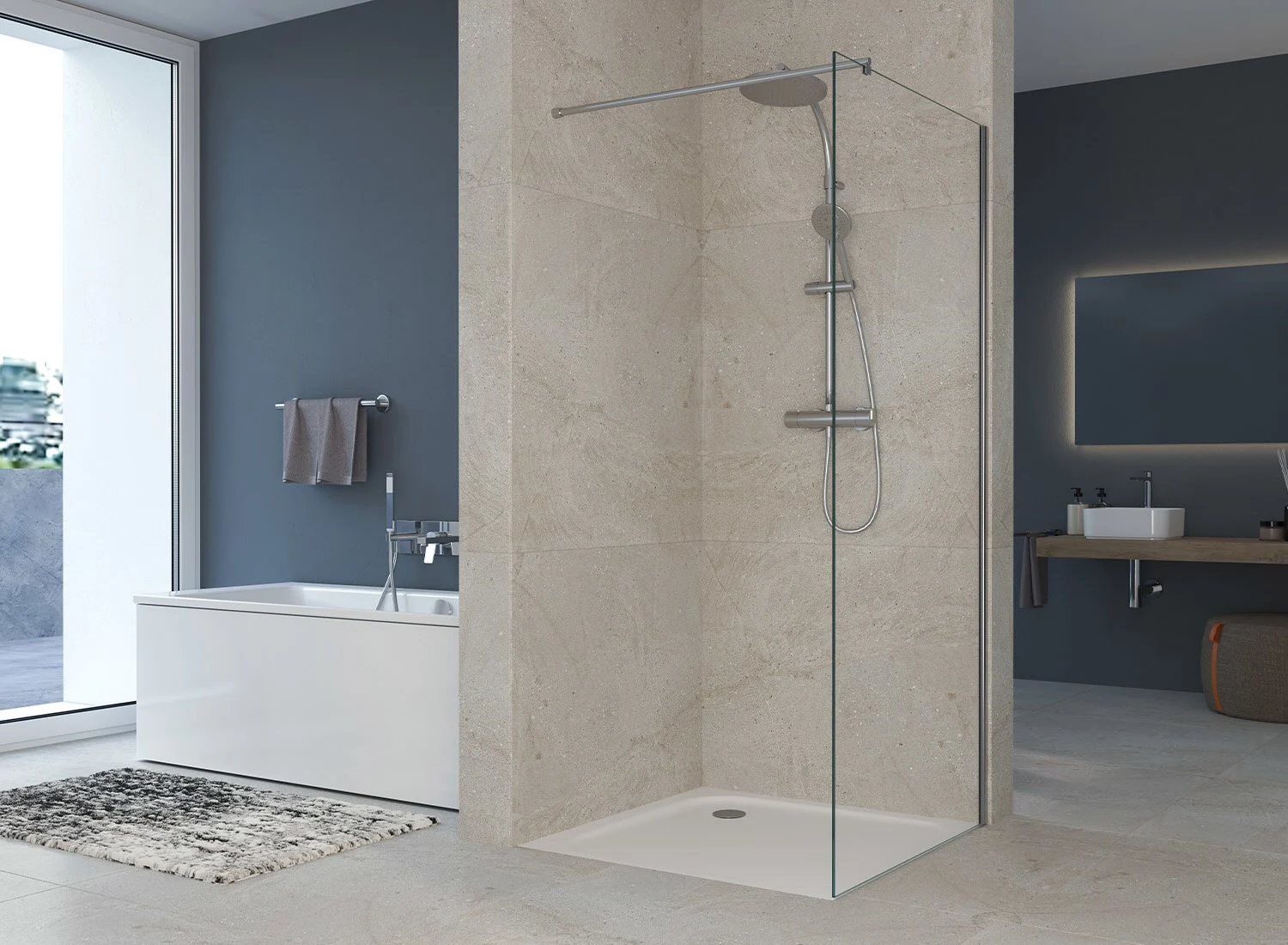 Sturotec 5070 Seitenwand 90 x 195 cm mit Nano-Beschichtung Bild 3