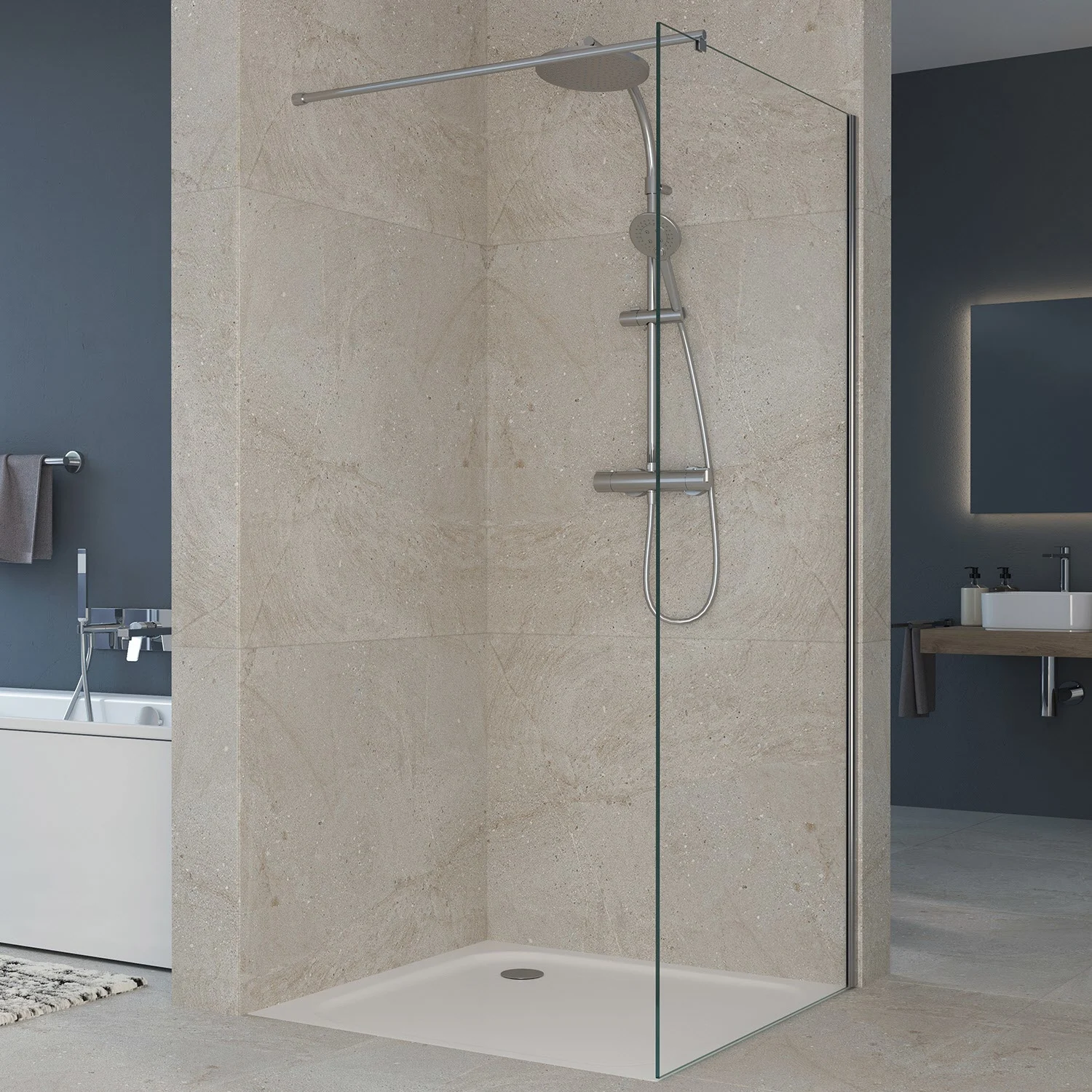 Sturotec 5070 Walk-In Seitenwand 100 x 200 cm mit Nano-Beschichtung