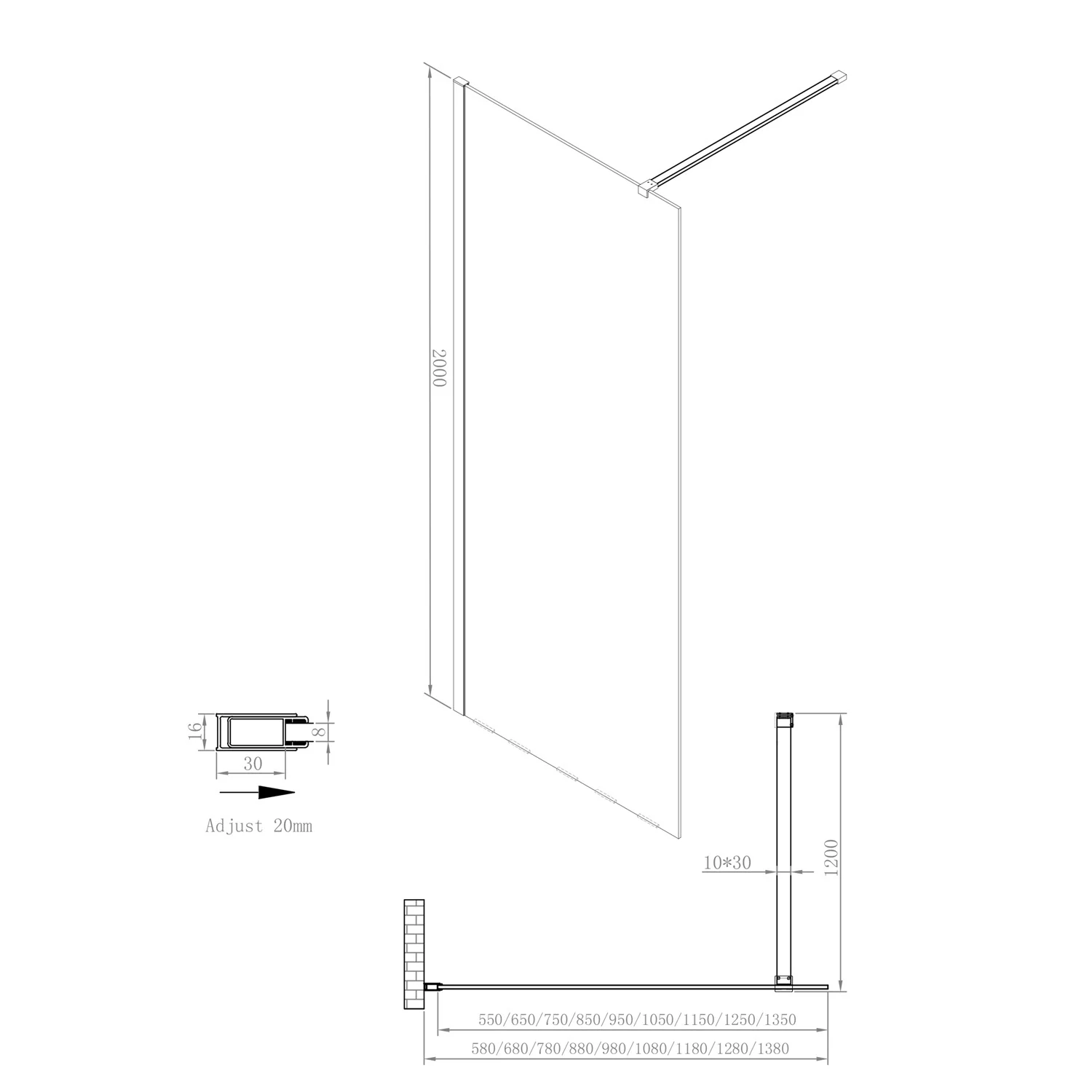 Sturotec 5090 Seitenwand 130 x 200 cm mit Nano-Beschichtung Bild 4
