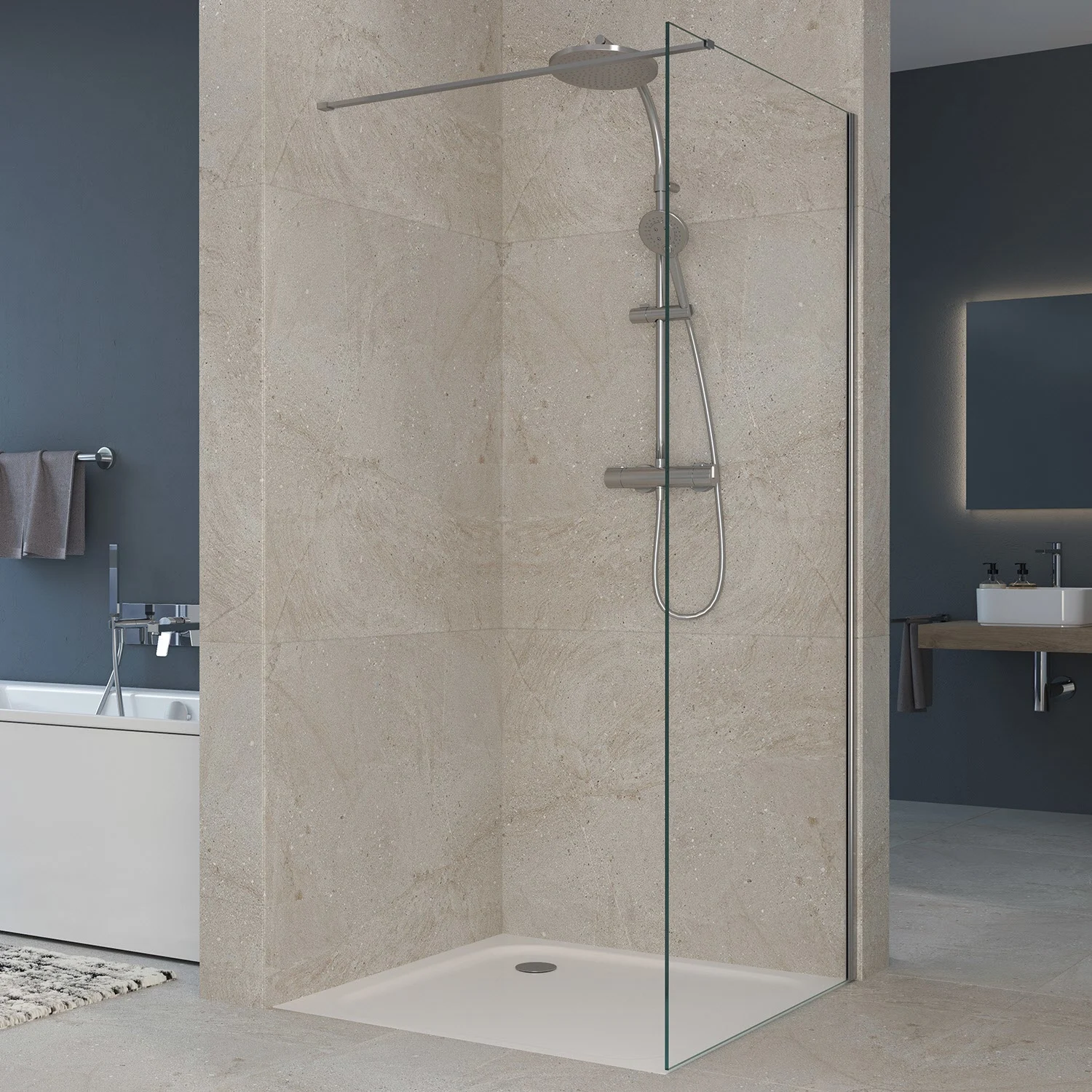 Sturotec 5090 Walk-In Seitenwand 90 x 200 cm mit Nano-Beschichtung