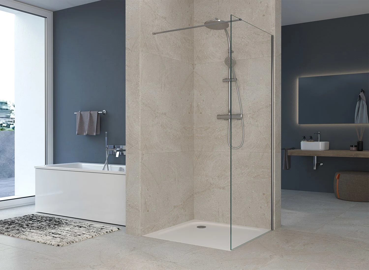 Sturotec 5090 Walk-In Seitenwand 100 x 200 cm mit Nano-Beschichtung Bild 3