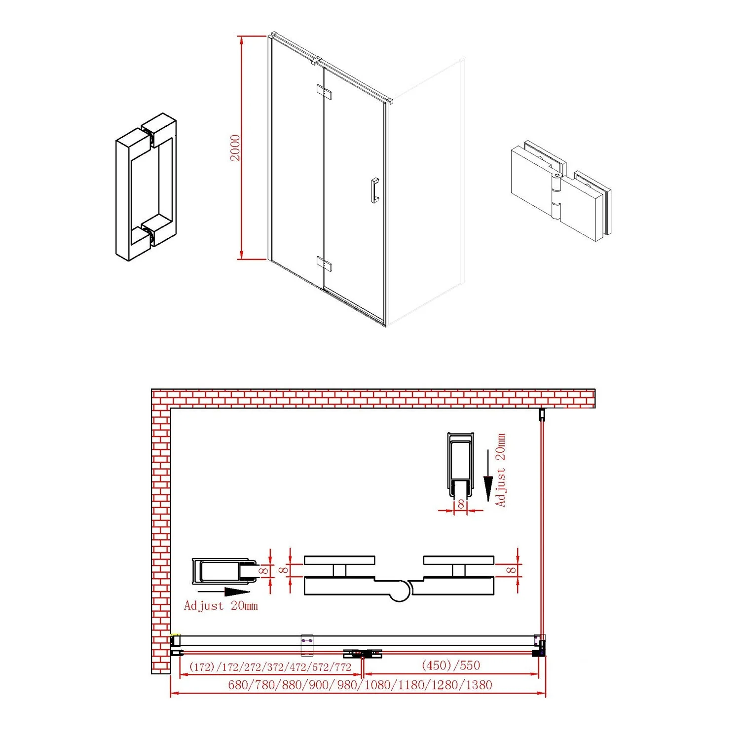 Sturotec 6030 Drehtür mit Festelement 80 x 200 cm mit Nano-Beschichtung Bild 4