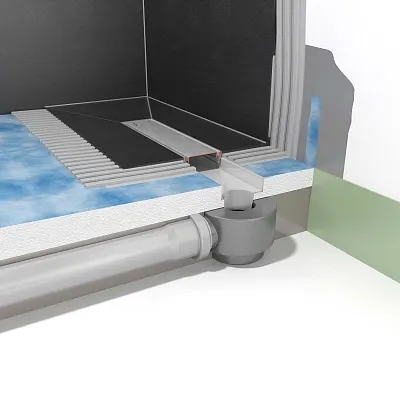 Sturotec Duschrinne 60 cm, Komplettset mit Designabdeckung Bild 2