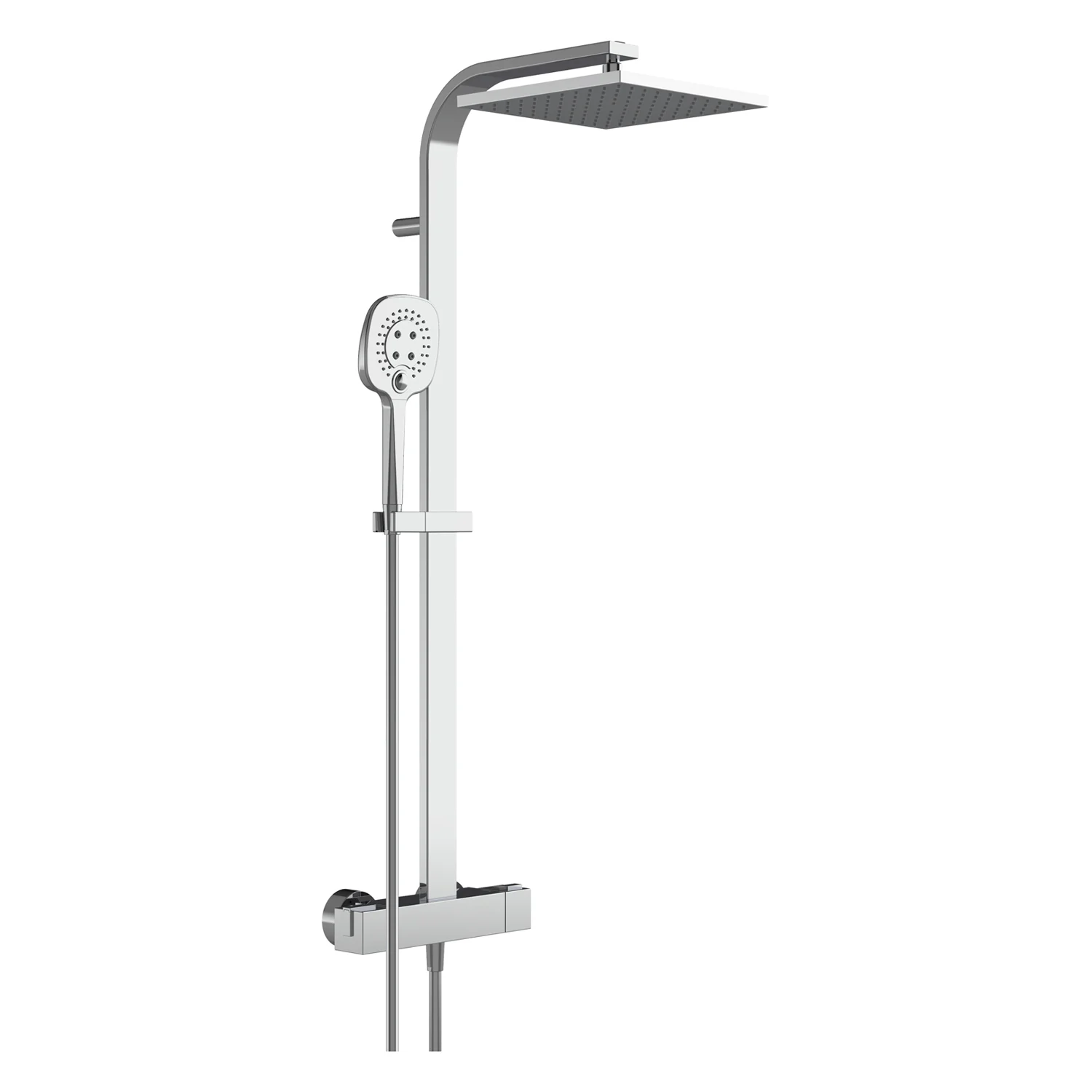 Sturotec Eco-Line 6 l/min Duschsystem eckig mit Thermostatarmatur und Kopfbrause 25 cm Bild 2