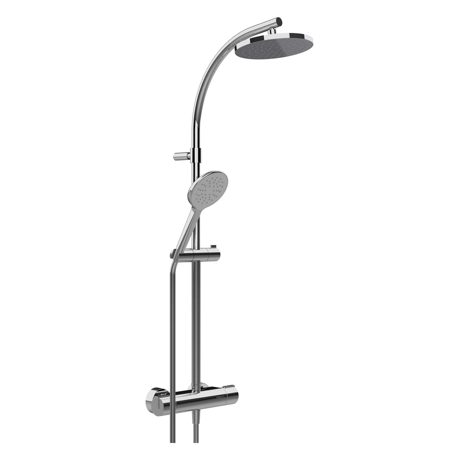 Sturotec Eco-Line 6 l/min Duschsystem rund mit Thermostatarmatur und Kopfbrause 20 cm Bild 2