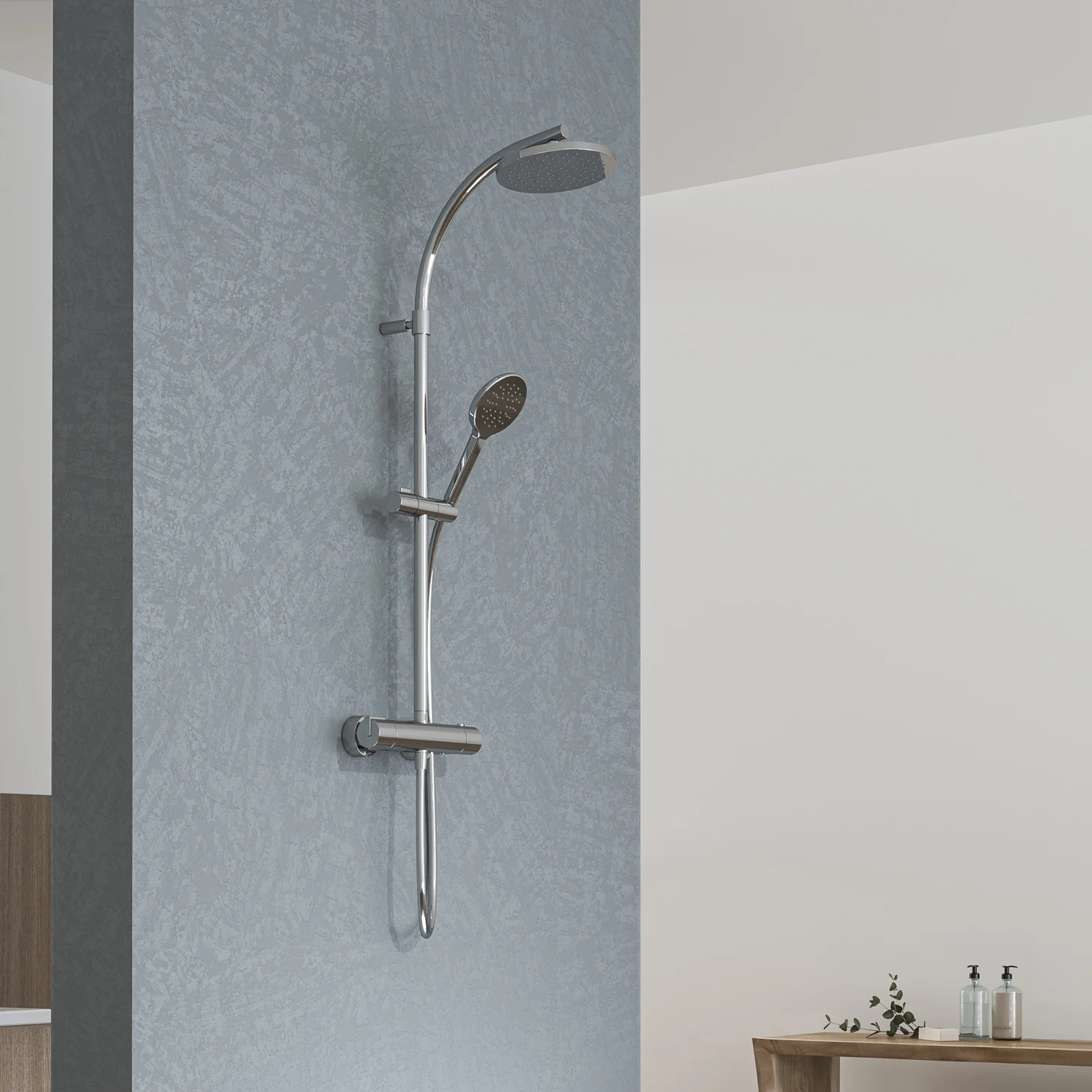 Sturotec Eco-Line 6 l/min Duschsystem rund mit Thermostatarmatur und Kopfbrause 20 cm Bild 7