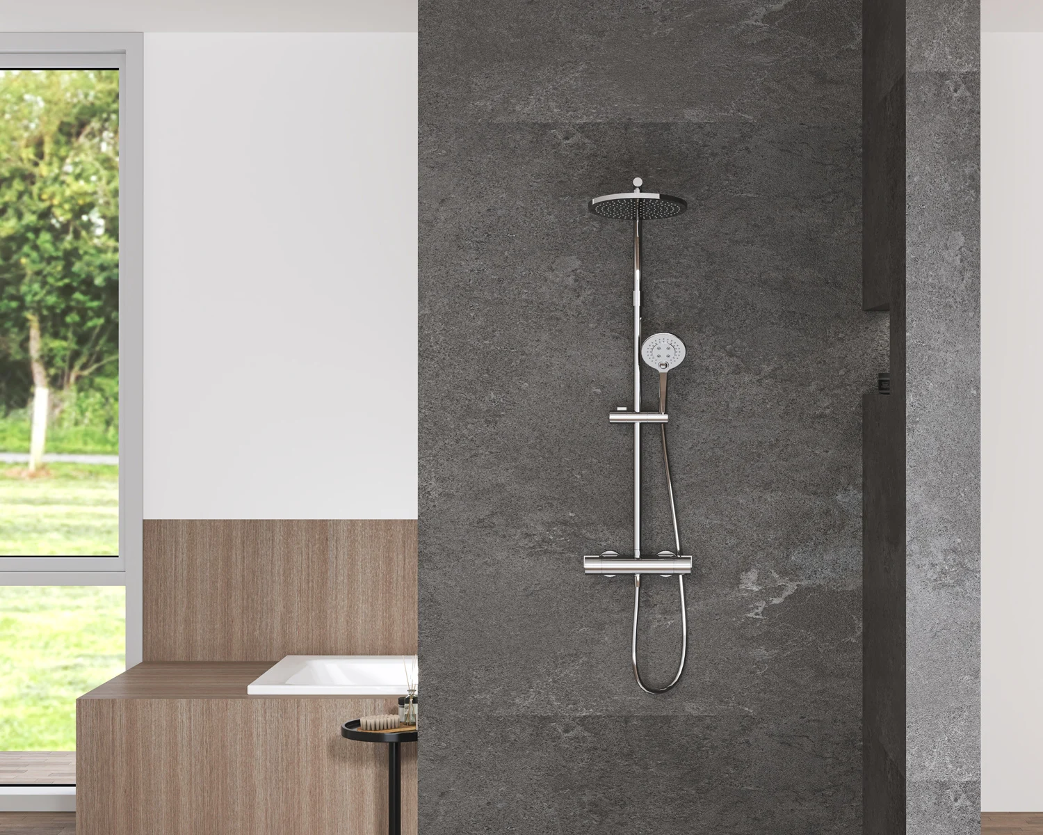 Sturotec Eco-Line 6 l/min Duschsystem rund mit Thermostatarmatur und Kopfbrause 25 cm Bild 9