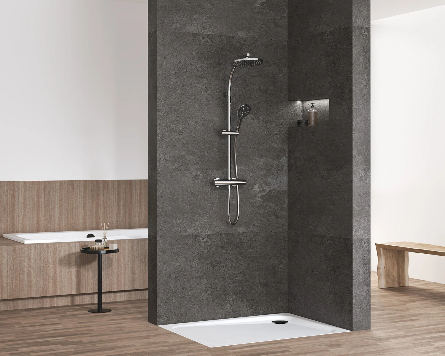 Sturotec Eco-Line 6 l/min Duschsystem rund mit Thermostatarmatur und Kopfbrause 25 cm Bild 10