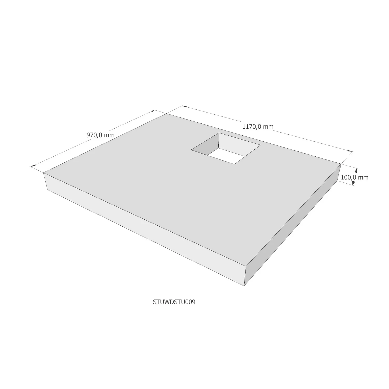 Sturotec Wannenträger für pianura Emilia mineral Duschwanne 120 x 100 x 3 cm Bild 2