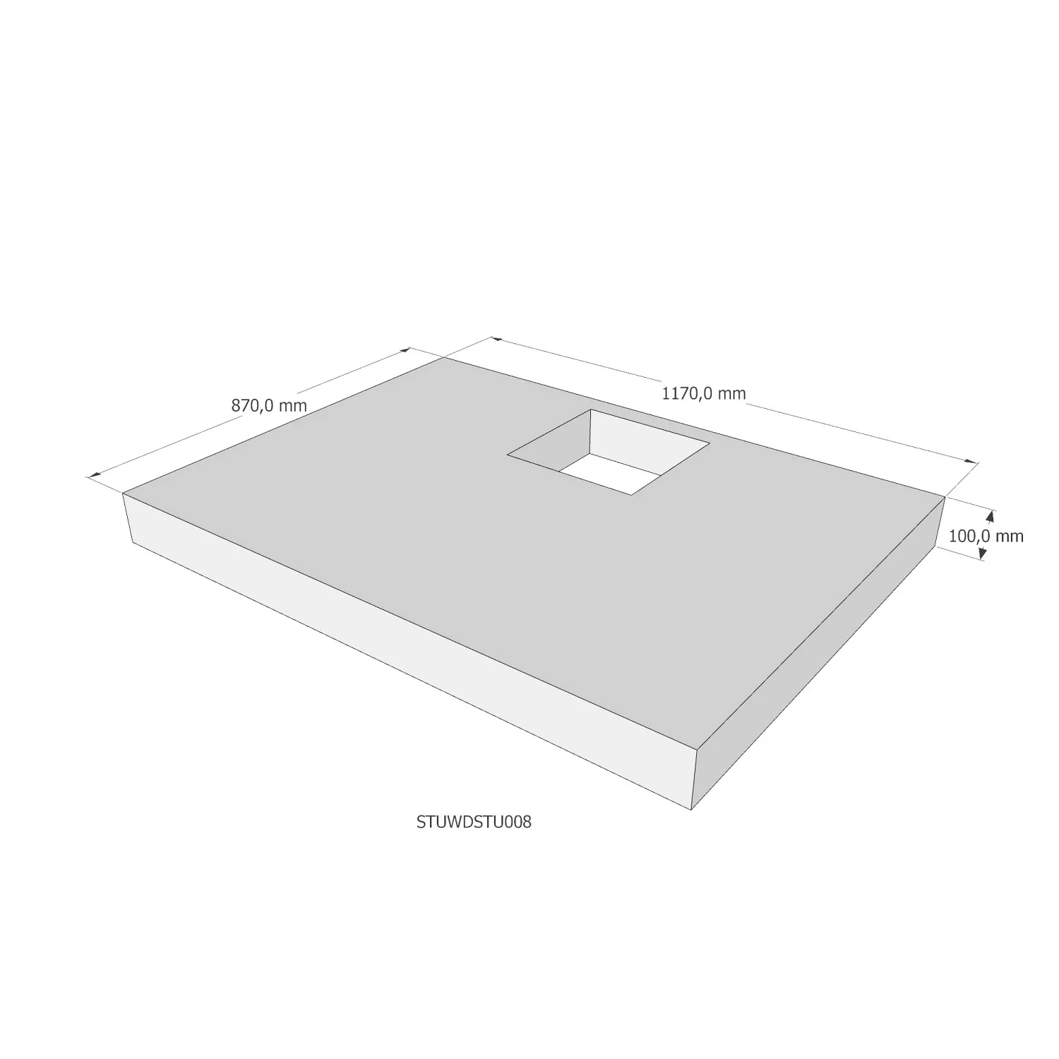 Sturotec Wannenträger für pianura Emilia mineral Duschwanne 120 x 90 x 3 cm Bild 2