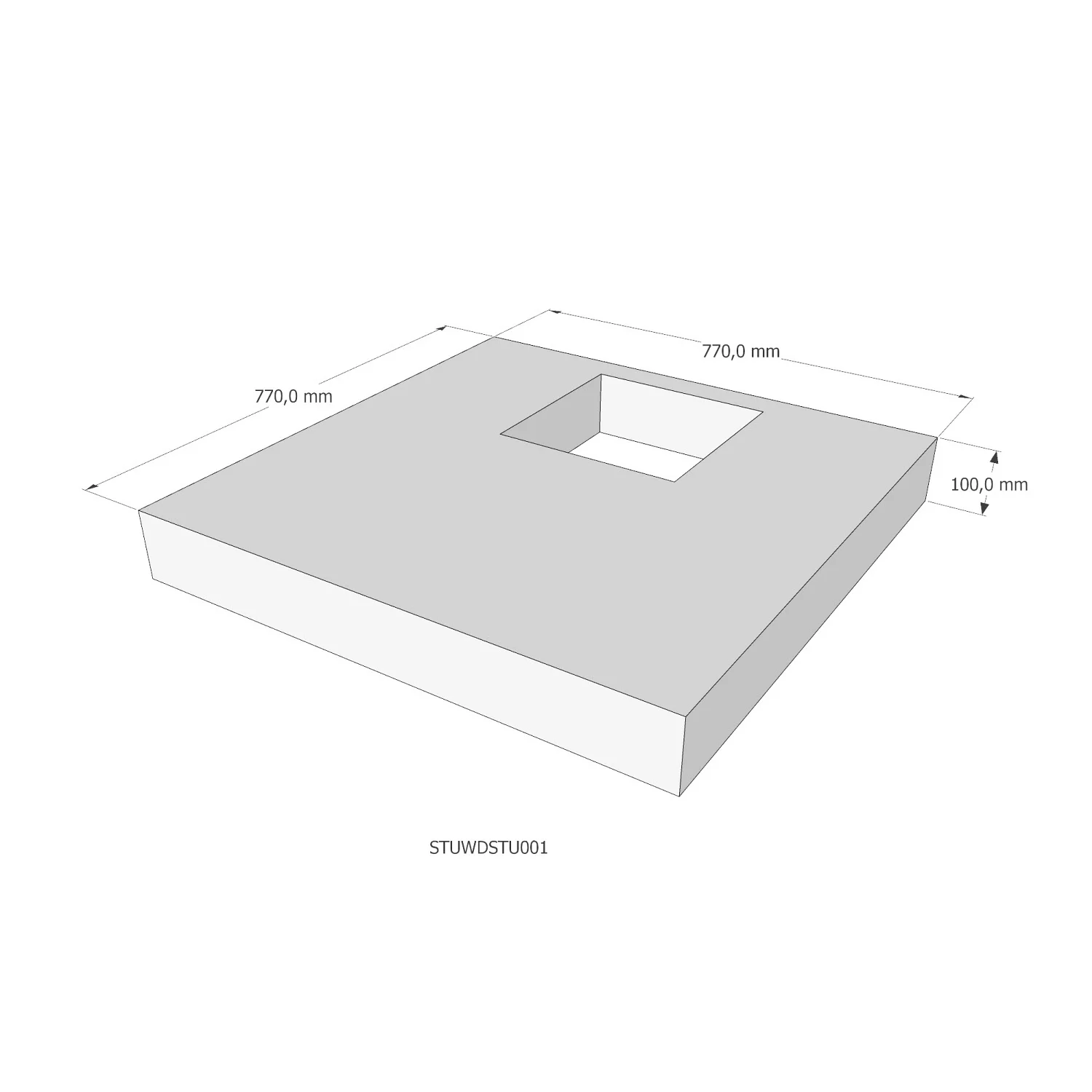 Sturotec Wannenträger für pianura Emilia mineral Duschwanne 80 x 80 x 3 cm Bild 2