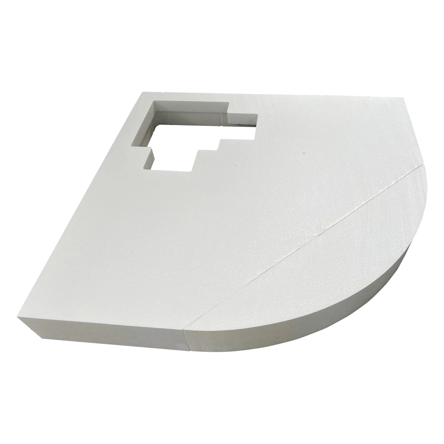 Wspornik brodzika Sturotec do brodzika pianura Emilia mineral w kształcie ćwierćkola o wymiarach 90 x 90 x 3 cm