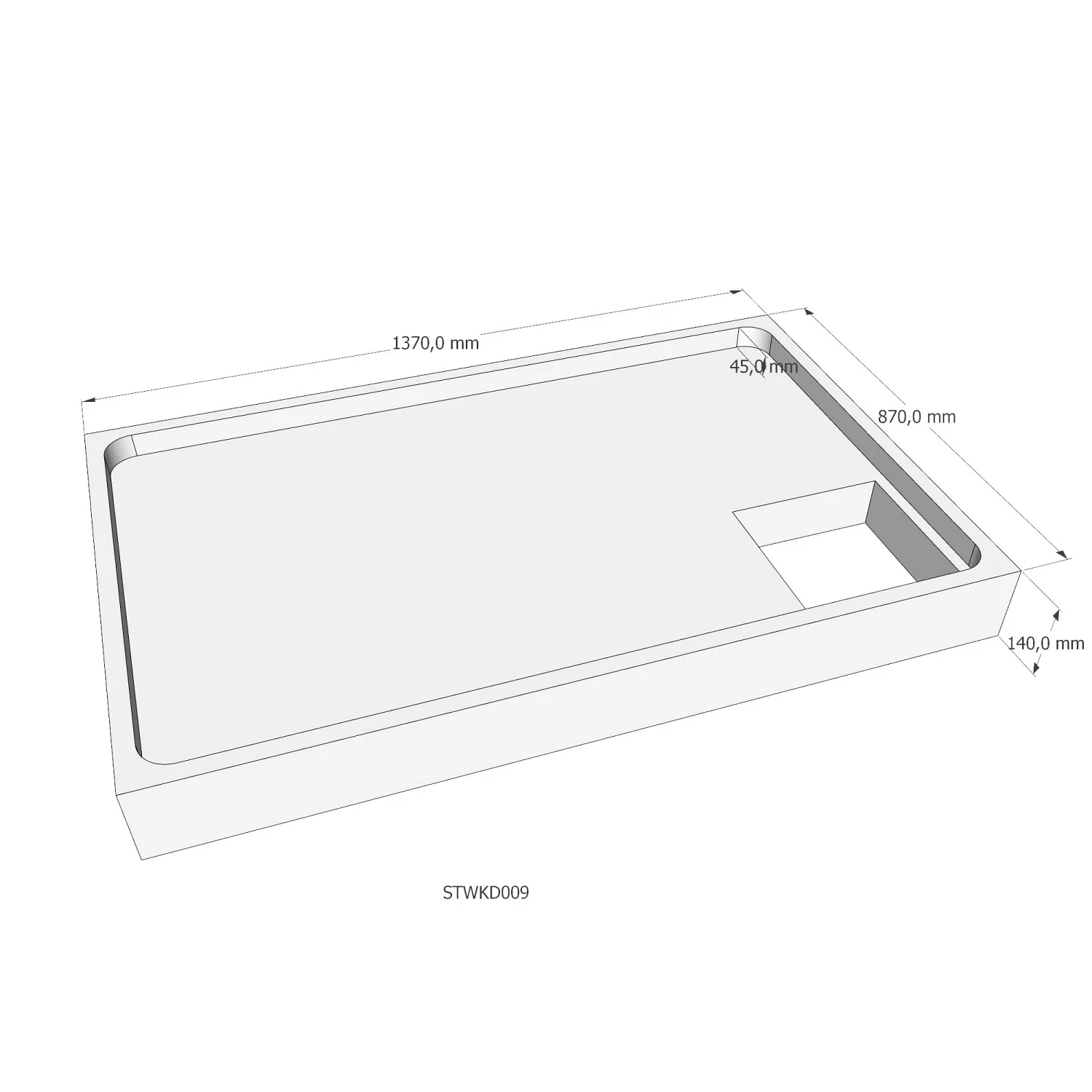 Sturotec Wannenträger für Sturotec Sturoplan Duschwanne 140 x 90 x 4,3 cm Bild 2