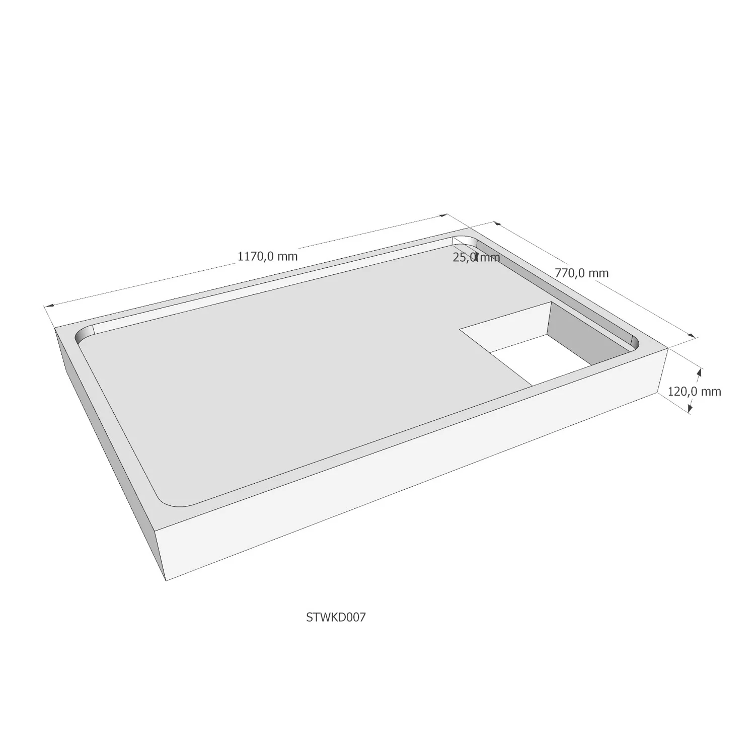 Sturotec Wannenträger für Sturotec Sturo-Superplan Duschwanne 120 x 80 x 3,5 cm Bild 2