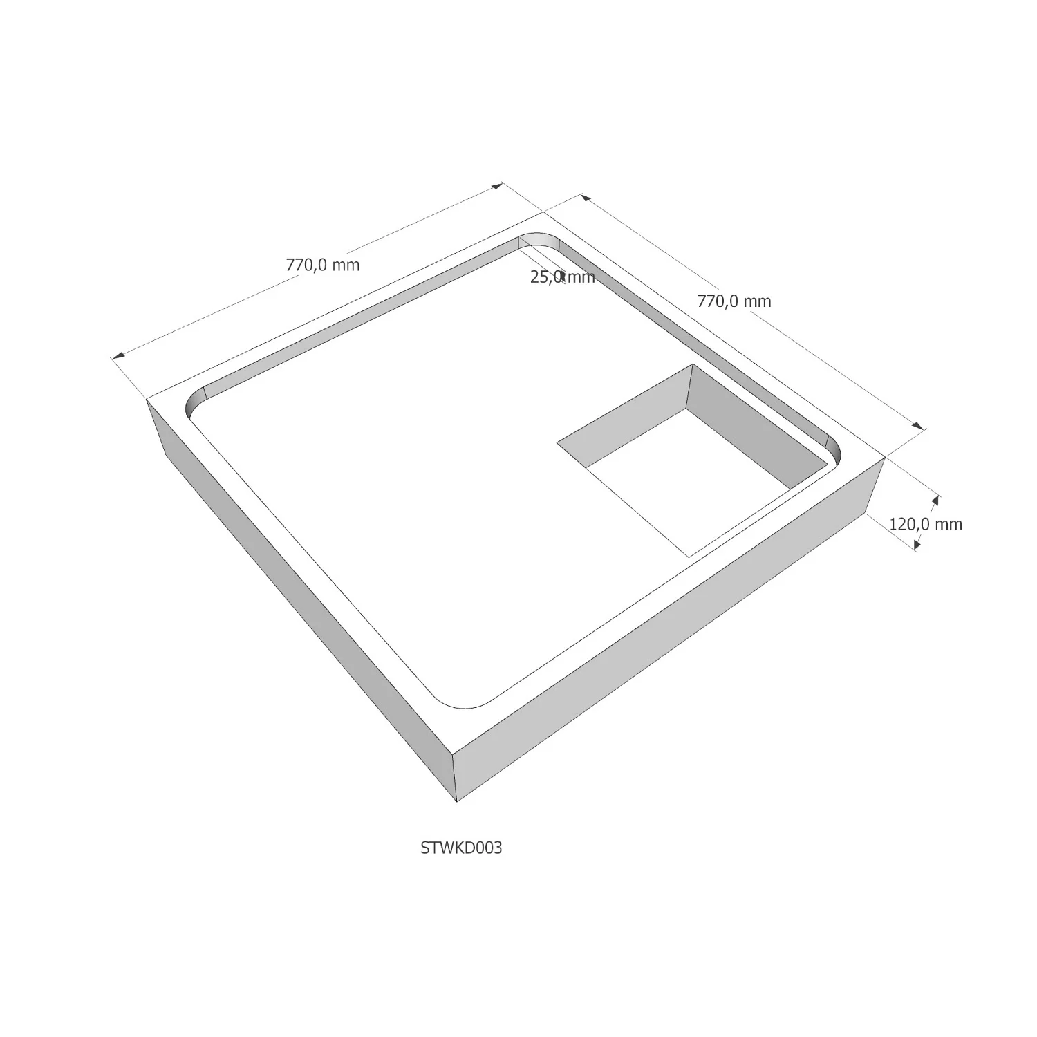 Sturotec Wannenträger für Sturotec Sturo-Superplan Duschwanne 80 x 80 x 2,5 cm Bild 2