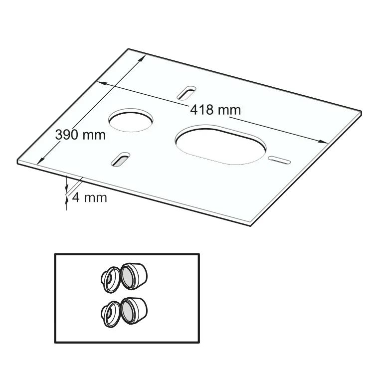 Sturotec Schallschutz-Set für Wand-WC und Wand-Bidet 4 mm Bild 3