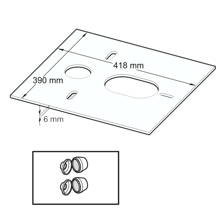 Sturotec Schallschutz-Set für Wand-WC und Wand-Bidet 6 mm, mit Prüfzeugnis Bild 3