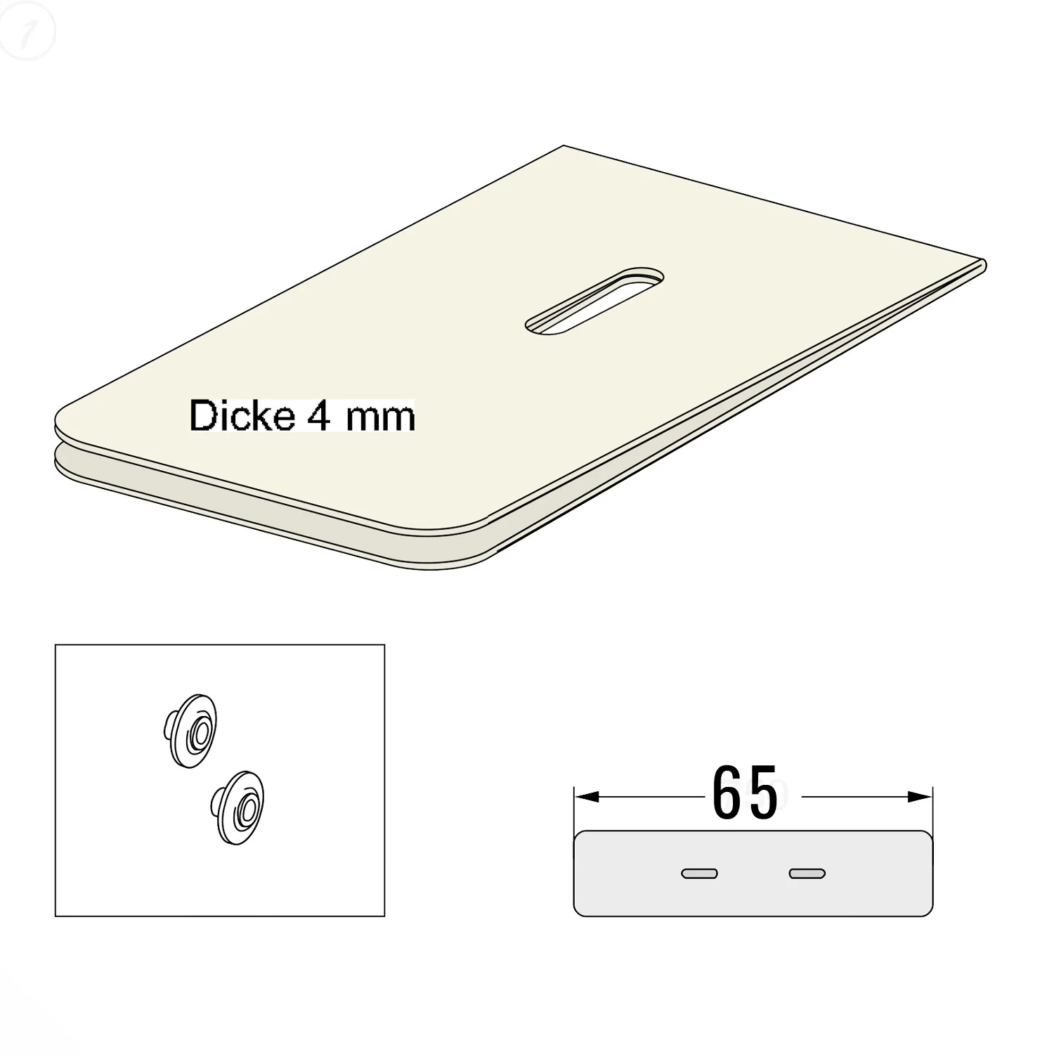 Sturotec Schallschutz-Set 65 cm für Waschtisch Bild 2