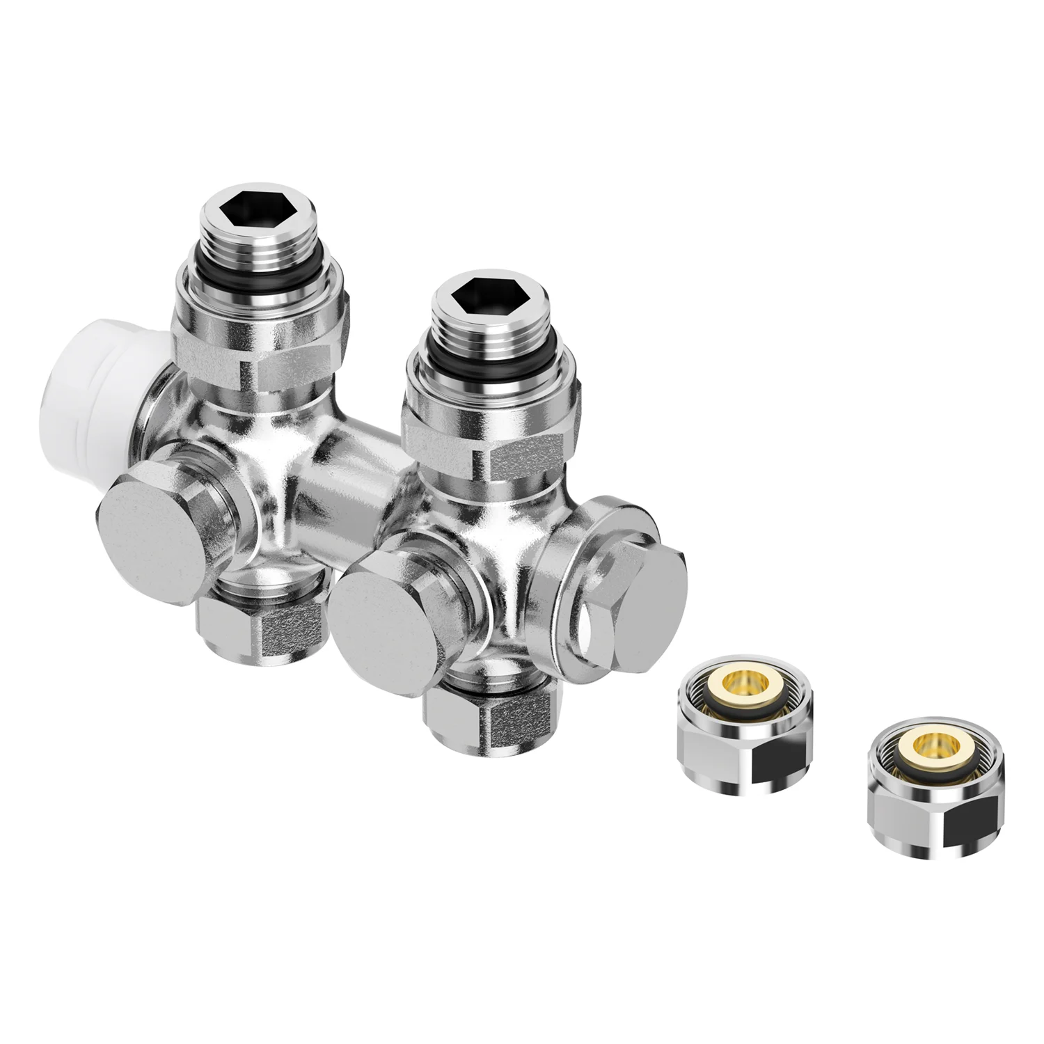 Sturotec Anschlussset Multiblock für Mittelanschluss 5 cm inkl. Thermostatkopf Bild 5