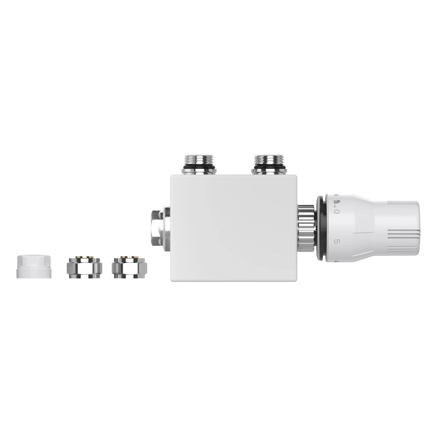 Sturotec Anschlussset Multiblock für Mittelanschluss 5 cm inkl. Thermostatkopf Bild 3