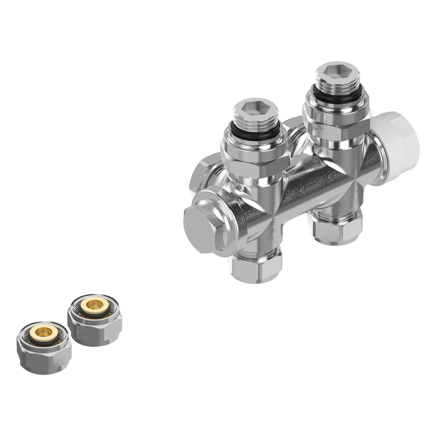 Sturotec Anschlussset Multiblock für Mittelanschluss 5 cm inkl. Thermostatkopf Bild 8