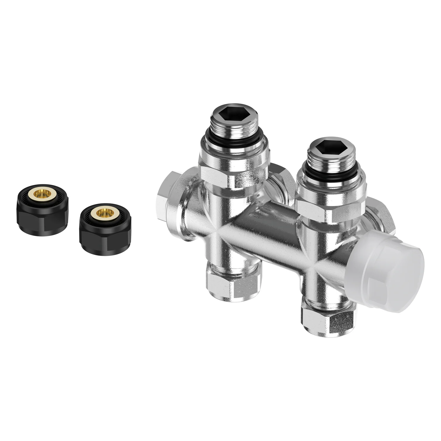 Sturotec Anschlussset Multiblock für Mittelanschluss 5 cm inkl. Thermostatkopf Bild 5
