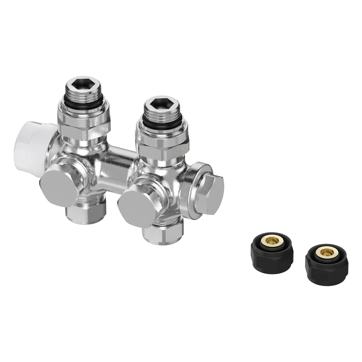 Sturotec Anschlussset Multiblock für Mittelanschluss 5 cm inkl. Thermostatkopf Bild 6