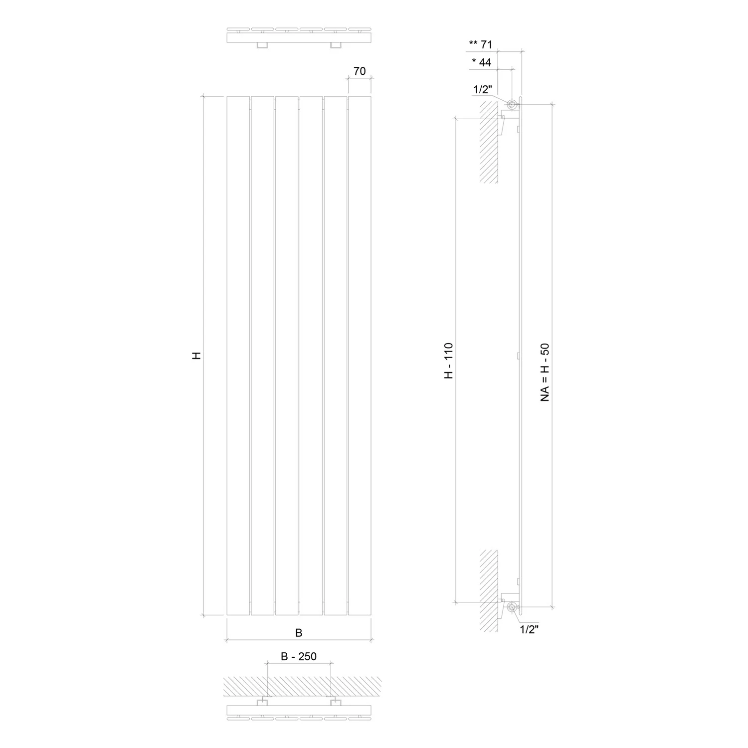 Sturotec Room 5 Heizkörper 59,5 x 180 cm Bild 3