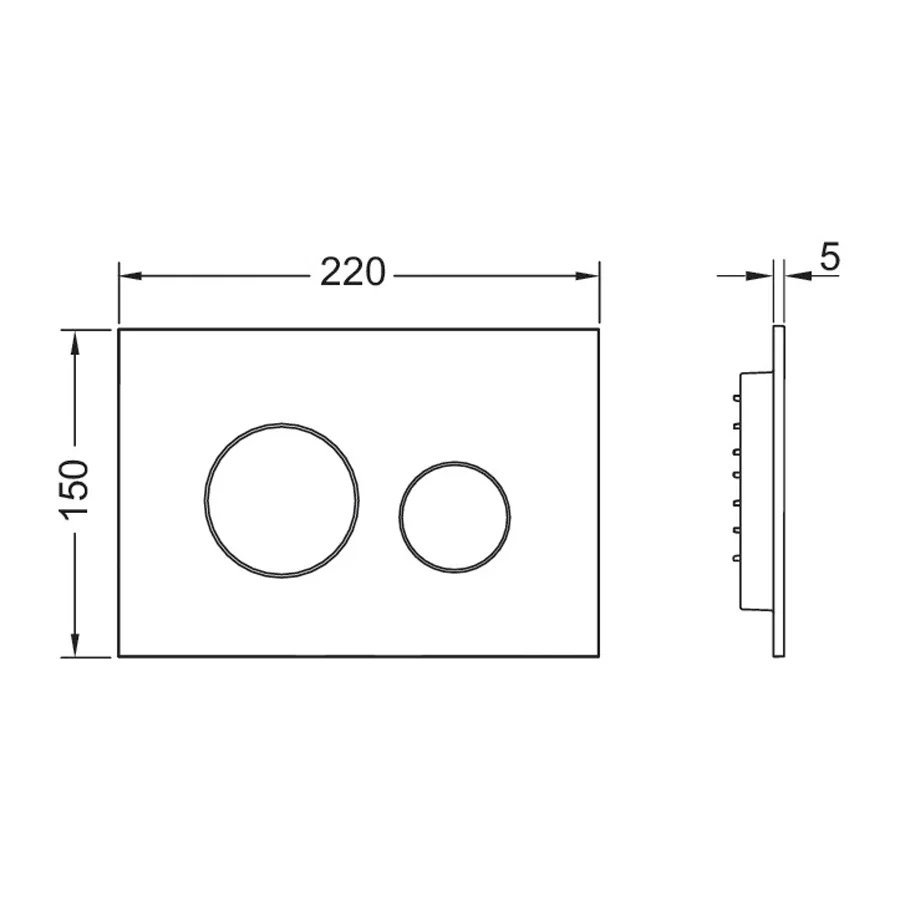 TECE TECEloop WC-Betätigungsplatte für Zweimengentechnik Bild 3