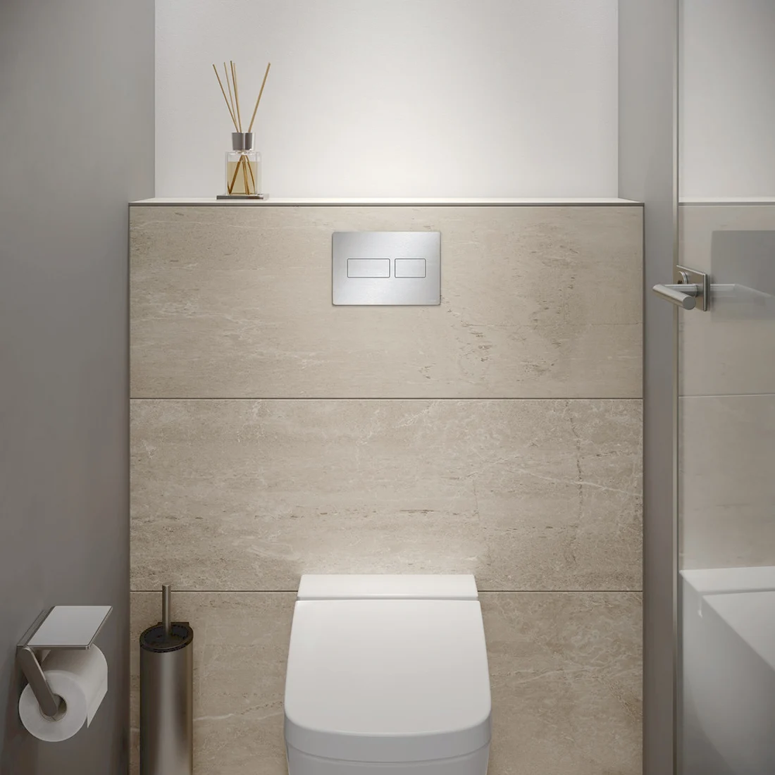 TECE TECEsolid WC-Betätigungsplatte für Zweimengentechnik Bild 2