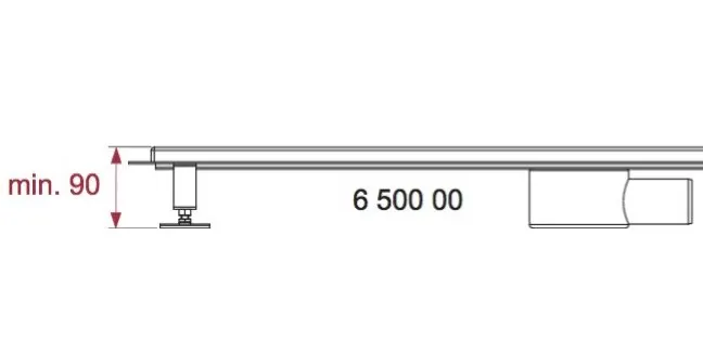 TECE TECEdrainline Ablauf flach, DN 50 Auslauf seitlich Bild 3