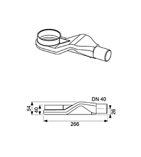TECE TECEdrainline Ablauf superflach, DN 40 Auslauf seitlich Bild 2