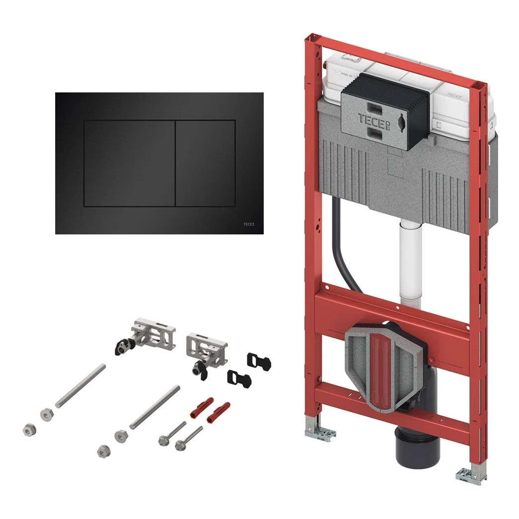 TECE TECEprofil WC-Modul-Set mit WC-Betätigungsplatte für Zweimengentechnik