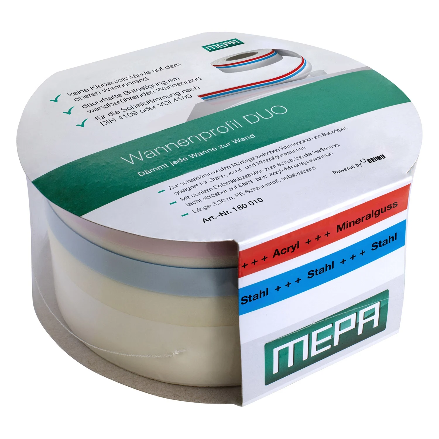 MEPA Wannenprofil DUO aus PE-Schaumstoff