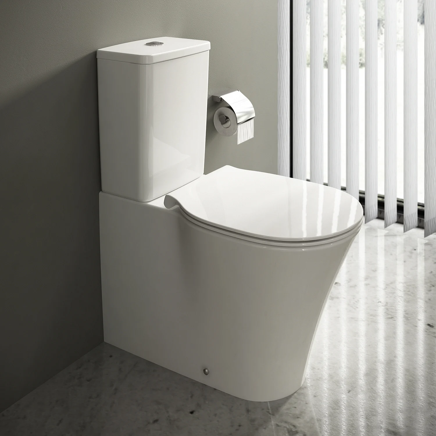 Ideal Standard Connect Air Standtiefspül-WC Kombination AquaBlade, Abgang waagerecht verdeckt Ideal Standard Connect Air Standtiefspül-WC Kombination AquaBlade, Abgang waagerecht verdeckt