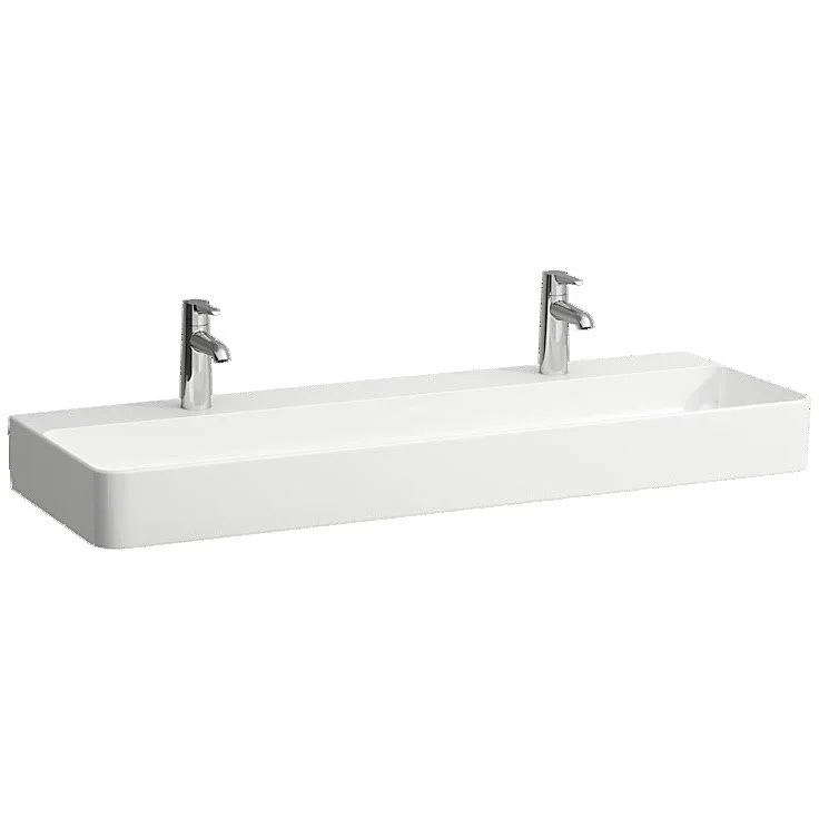 LAUFEN Val Waschtisch, unterbaufähig 120 x 42 cm, mit 2 Hahnlöcher, ohne Überlauf