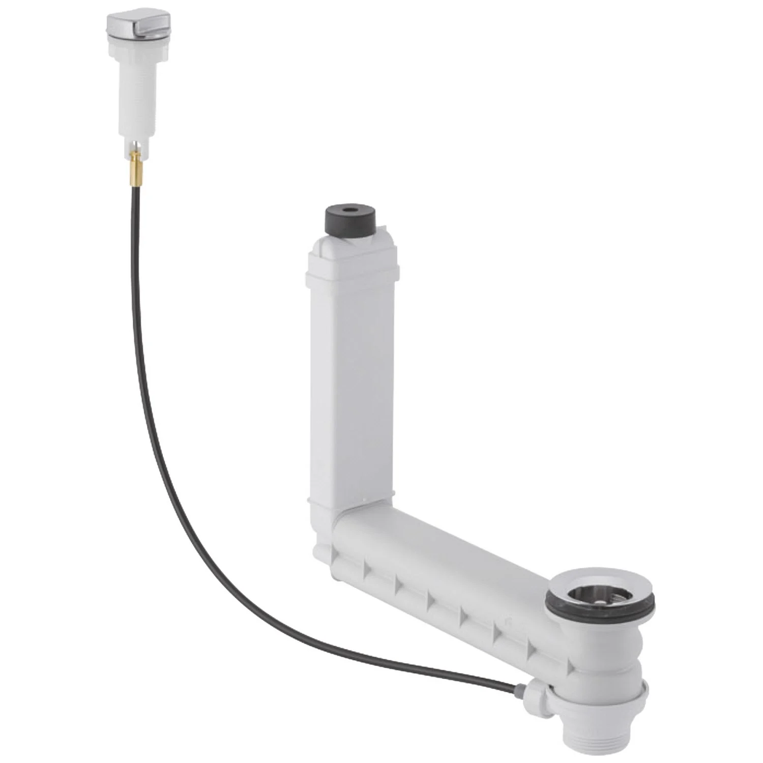 Geberit Ab- und Überlaufgarnitur Clou mit Kabelzug und Drehgriff