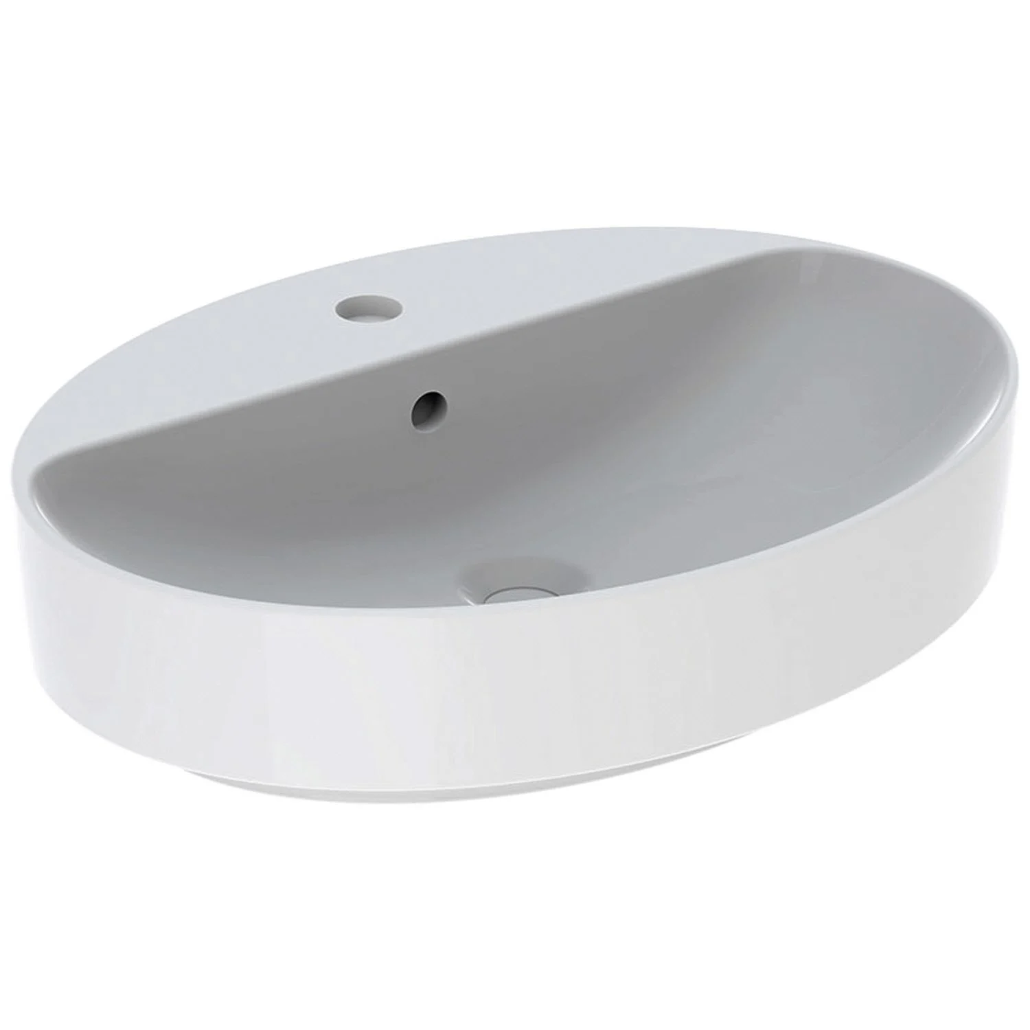 Geberit VariForm Aufsatzwaschtisch 60 x 45 cm, oval, mit Hahnlochbank Geberit VariForm Aufsatzwaschtisch 60 x 45 cm, oval, mit Hahnlochbank