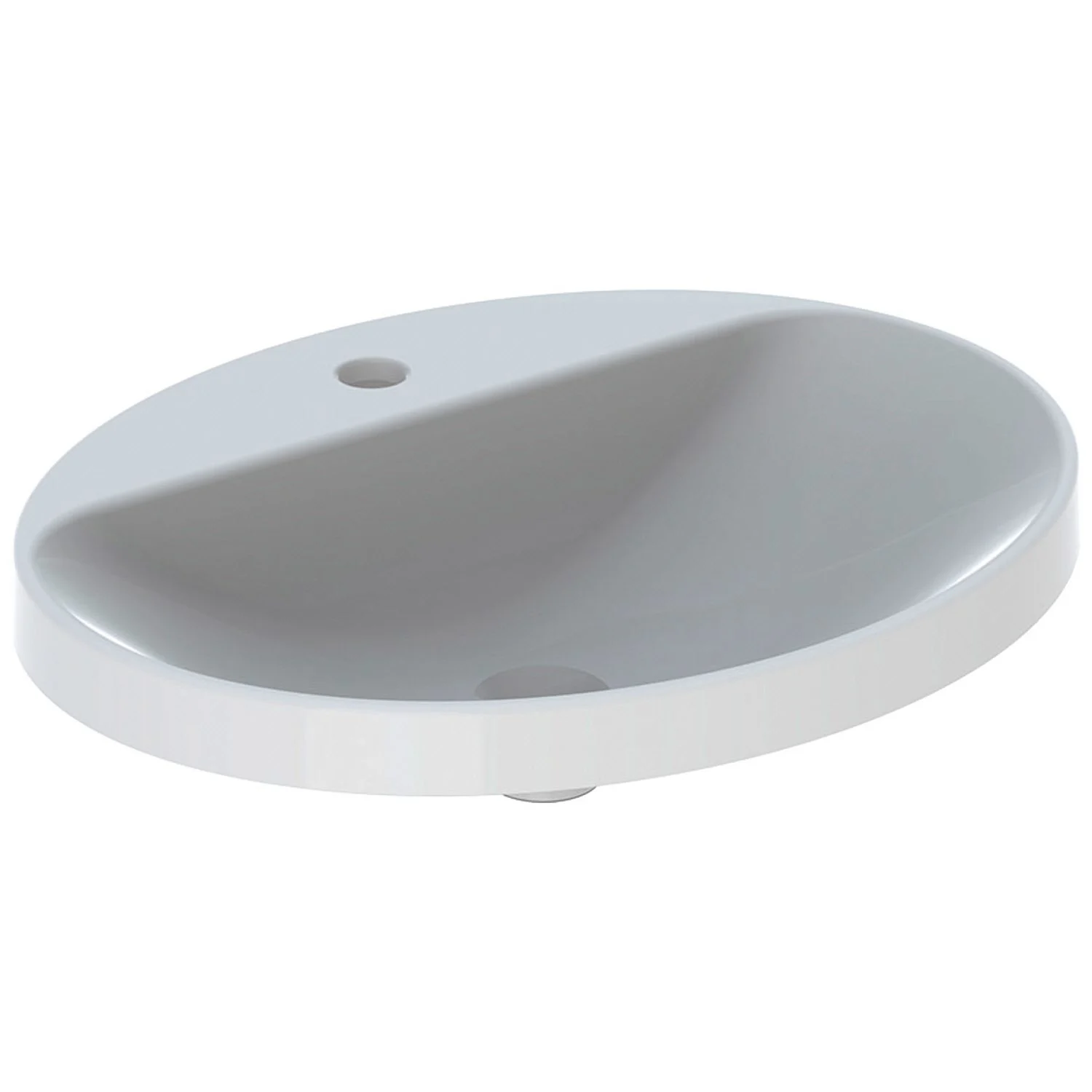 Geberit VariForm Einbauwaschtisch 60 x 45 cm, oval, mit Hahnlochbank Geberit VariForm Einbauwaschtisch 60 x 45 cm, oval, mit Hahnlochbank