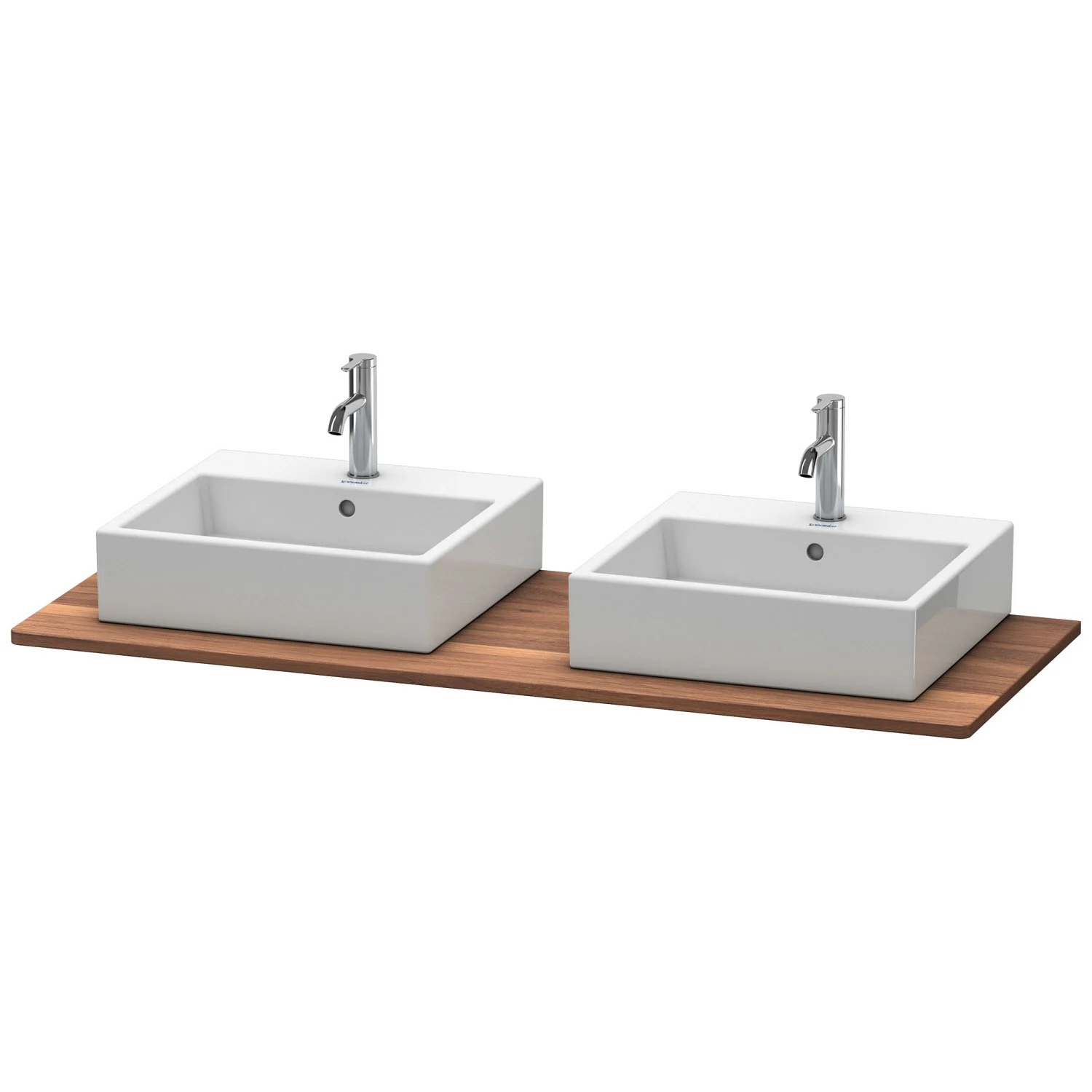 Duravit XSquare Massivholzkonsole 140 cm, mit zwei Ausschnitten