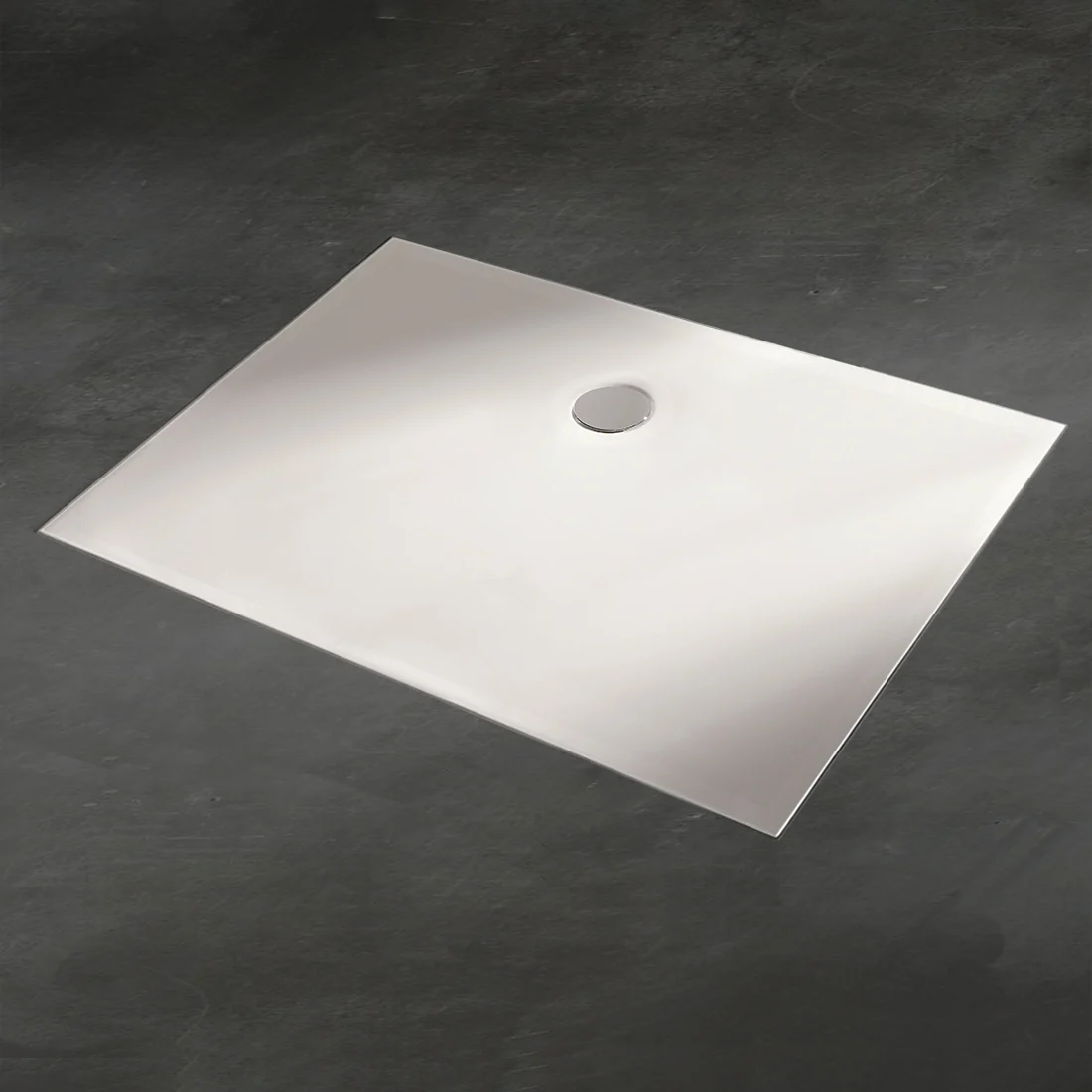 Kronenbach Cube Mineralguss-Duschwanne 140 x 80 cm mit Antislip