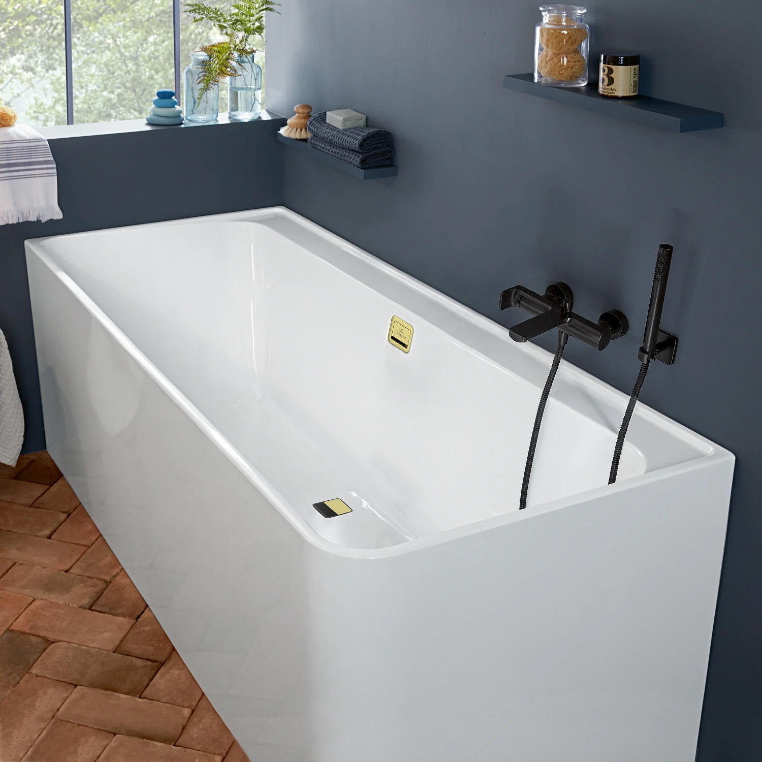 Villeroy & Boch Collaro Vorwand-Badewanne Duo 179 x 79 cm für Eckeinbau links