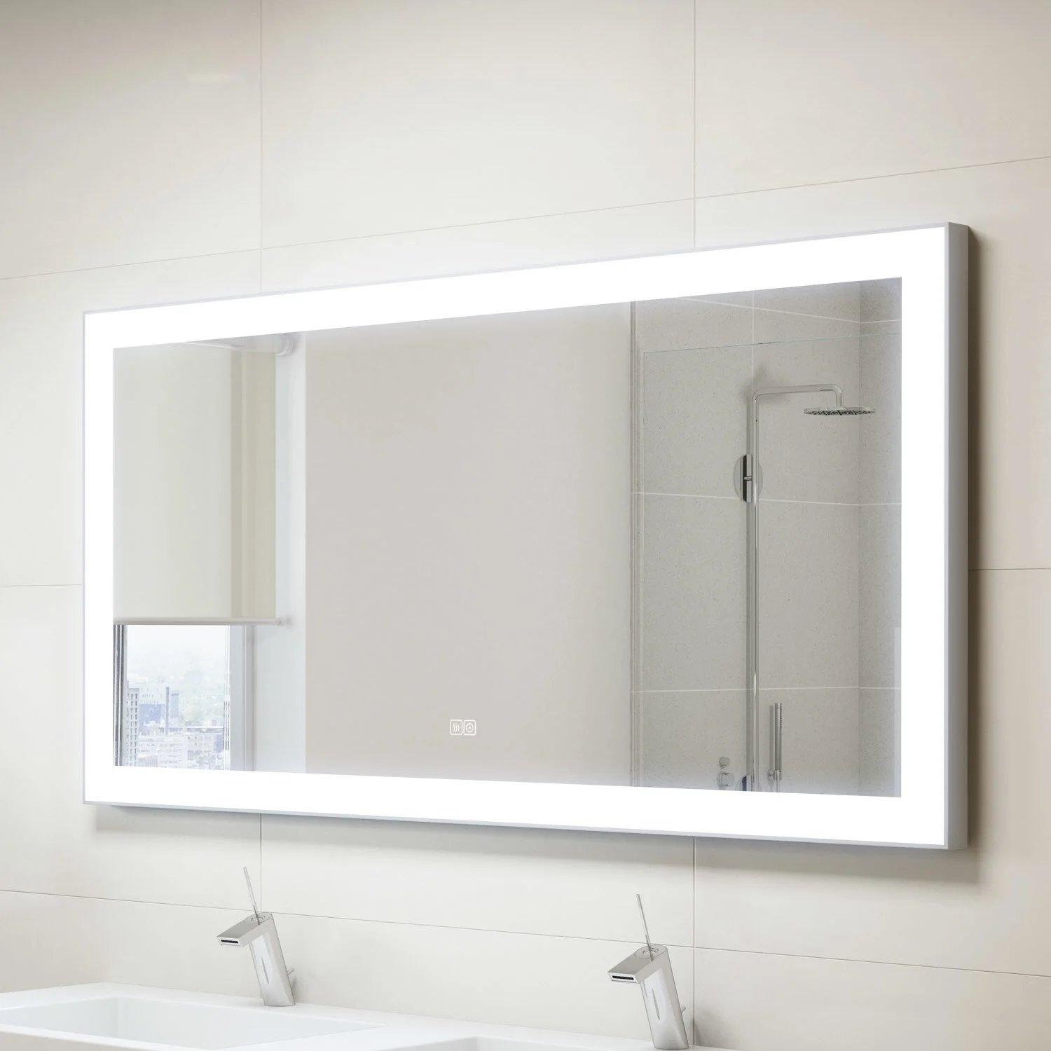 Kronenbach Day Badspiegel 80 x 60 cm mit dimmbarer LED-Beleuchtung und Antibeschlag Kronenbach Day Badspiegel 80 x 60 cm mit dimmbarer LED-Beleuchtung und Antibeschlag