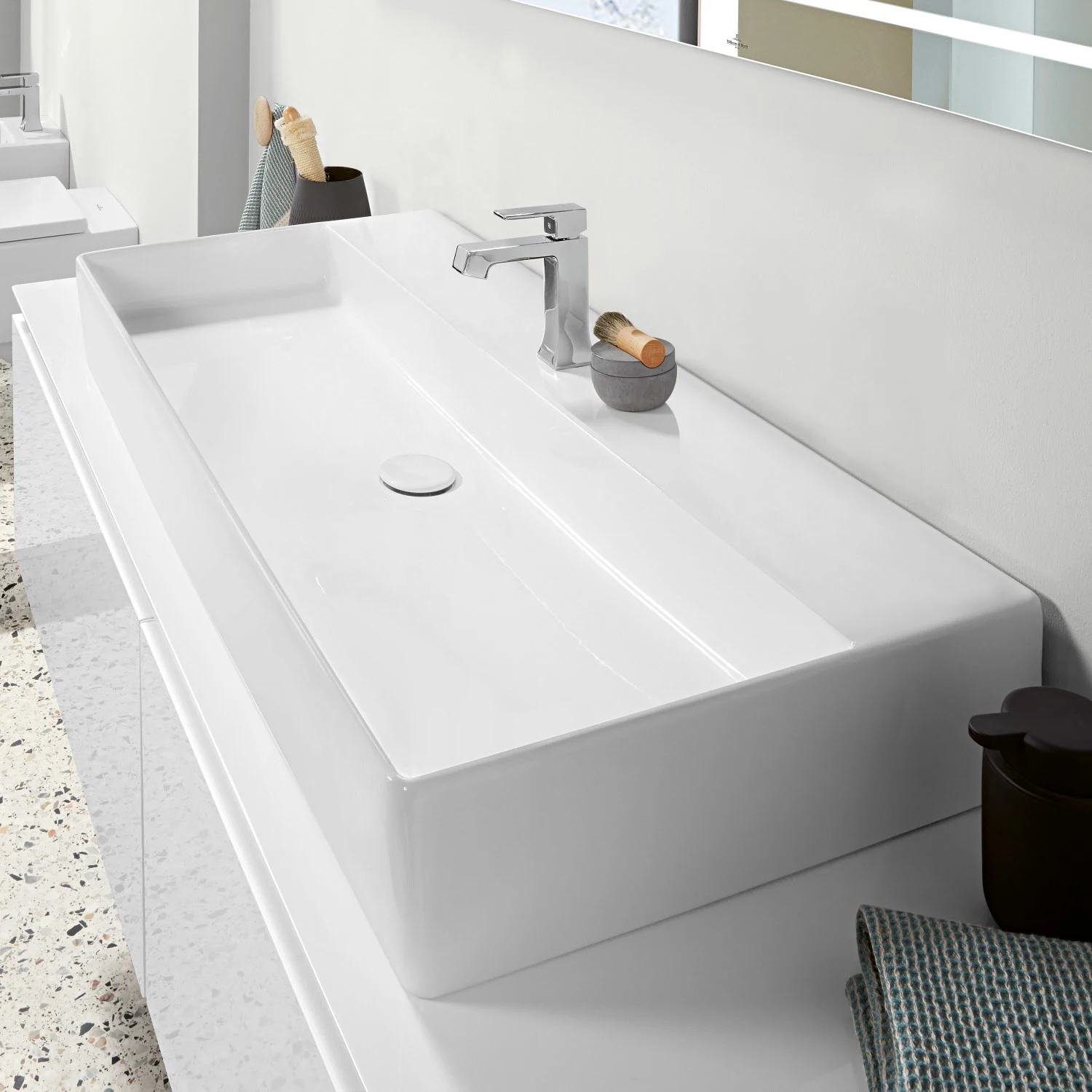 Villeroy & Boch Memento 2.0 Waschtisch 100 cm mit 1 Hahnloch, ohne Überlauf