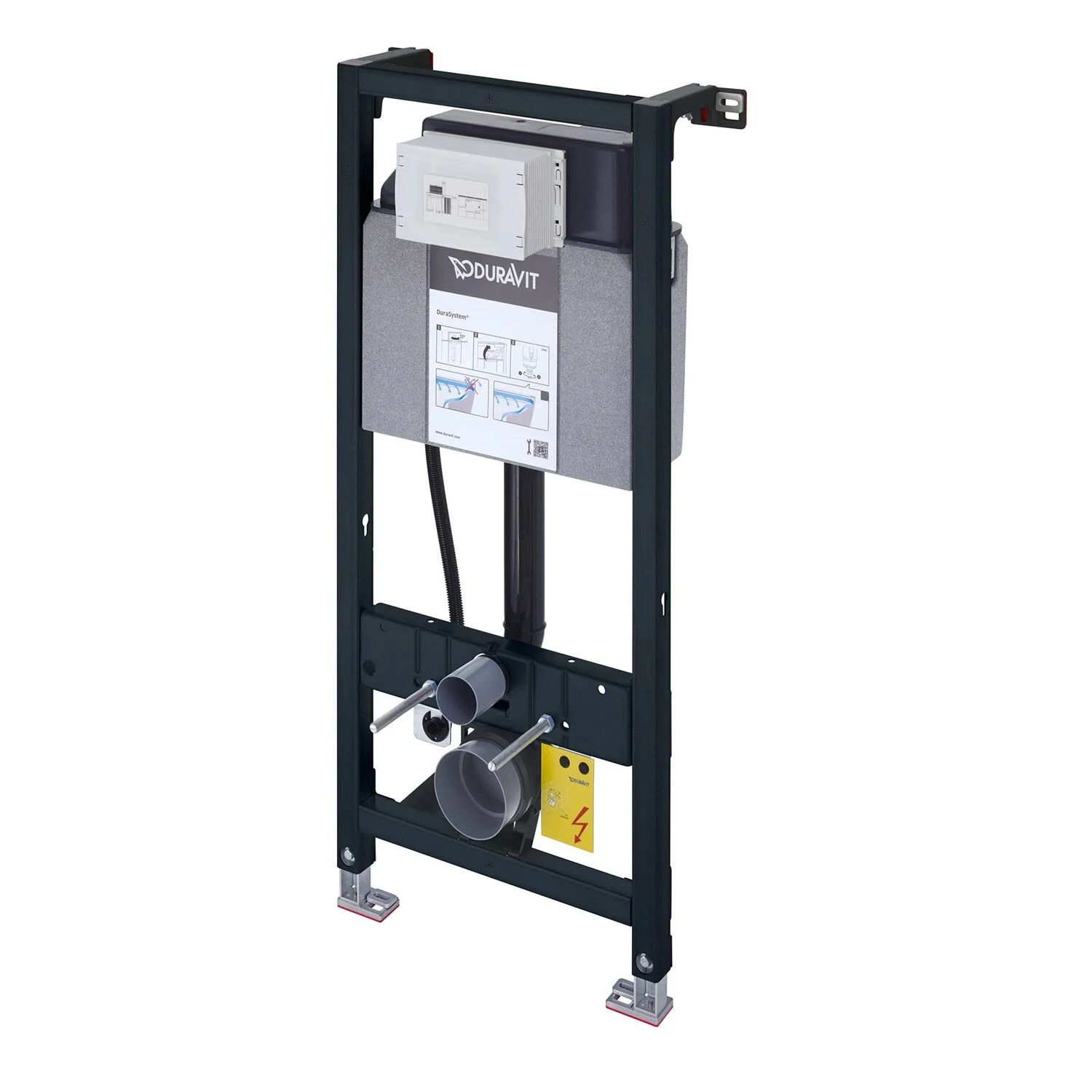 Duravit DuraSystem WC-Element, Hygienespülung integriert, pulverbeschichtet