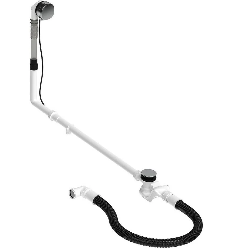 Duravit Ab- und Überlaufgarnitur Quadroval, Bowdenzug 85 cm